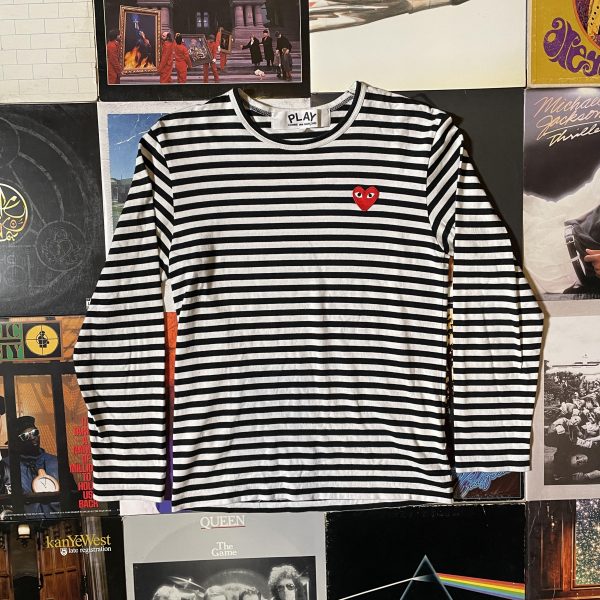 Comme Des Garcons Play Striped Longsleeve S; Fits XS